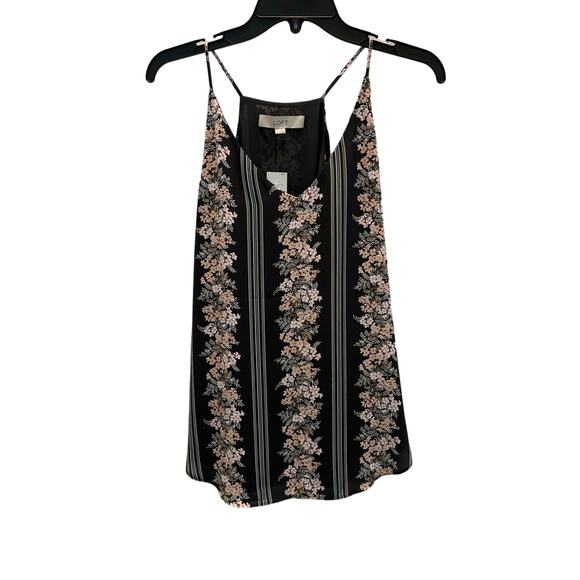 LOFT Tops - NWT LOFT Soft Black Shear Lined Spaghetti Strap Top, Size SMALL